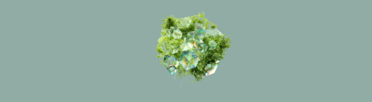cube with leaves